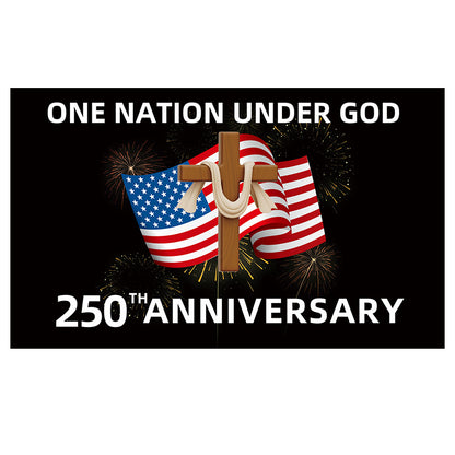 Decorative flag, Sizes:2.95 x 4.92 ft, 1.31 x 1.97 ft, Multiple other anniversary-themed dimensions