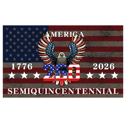 Decorative flag, Sizes:2.95 x 4.92 ft, 1.31 x 1.97 ft, Multiple other anniversary-themed dimensions