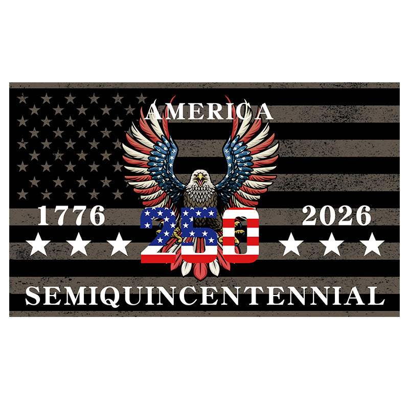 Decorative flag, Sizes:2.95 x 4.92 ft, 1.31 x 1.97 ft, Multiple other anniversary-themed dimensions