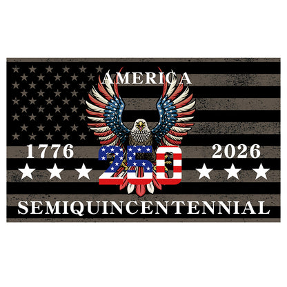 Decorative flag, Sizes:2.95 x 4.92 ft, 1.31 x 1.97 ft, Multiple other anniversary-themed dimensions