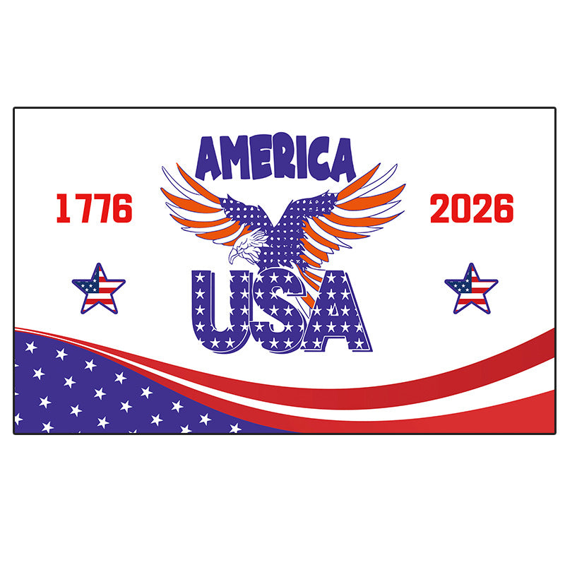 Decorative flag, Sizes:2.95 x 4.92 ft, 1.31 x 1.97 ft, Multiple other anniversary-themed dimensions