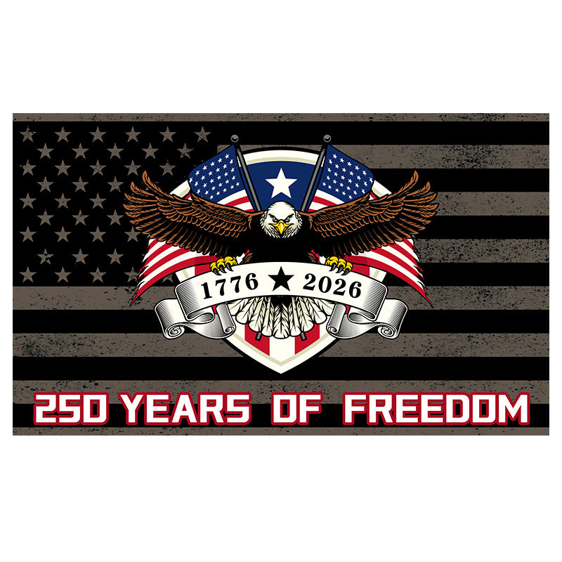 Decorative flag, Sizes:2.95 x 4.92 ft, 1.31 x 1.97 ft, Multiple other anniversary-themed dimensions