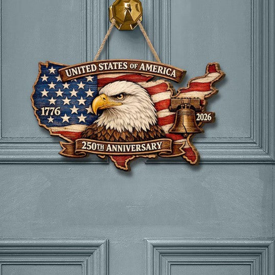 Patriotic Wooden Hanging Plaques for Party Decor Wooden Material: Crafted from natural wood for a rustic and durable decorative piece. Customizable Sizes: Available in multiple dimensions (7.87 x 7.87 and 11.81 x 11.81 in) with thickness options.