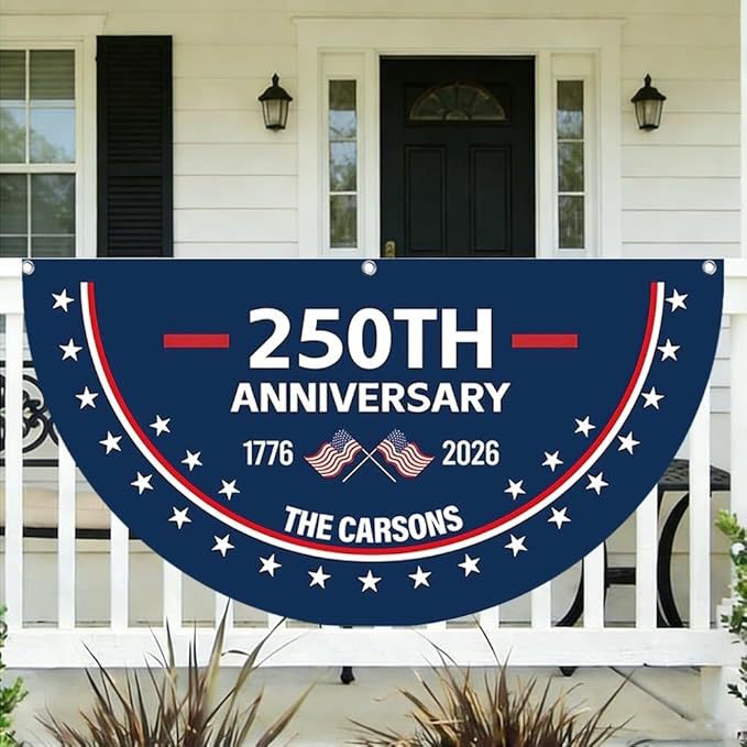 Semicircular Polyester Decorative Flag for Outdoor Use, Colors: Various options with pattern and size customization, Sizes available: Multiple custom sizes (e.g.,  14.76 x 29.53 in, 7.72 x 35.43 in