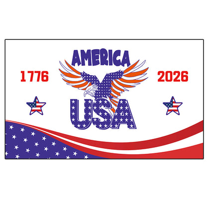 Decorative flag, Sizes:2.95 x 4.92 ft, 1.31 x 1.97 ft, Multiple other anniversary-themed dimensions