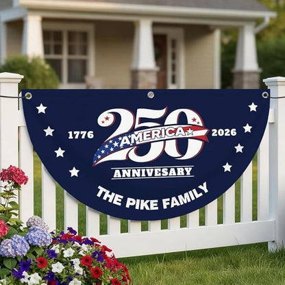 Semicircular Polyester Decorative Flag for Outdoor Use, Colors: Various options with pattern and size customization, Sizes available: Multiple custom sizes (e.g.,  14.76 x 29.53 in, 7.72 x 35.43 in