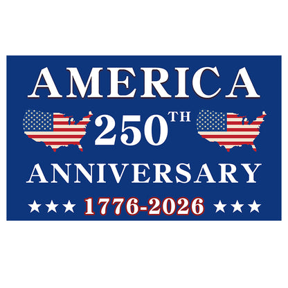 Decorative flag, Sizes:2.95 x 4.92 ft, 1.31 x 1.97 ft, Multiple other anniversary-themed dimensions