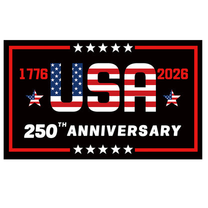 Decorative flag, Sizes:2.95 x 4.92 ft, 1.31 x 1.97 ft, Multiple other anniversary-themed dimensions