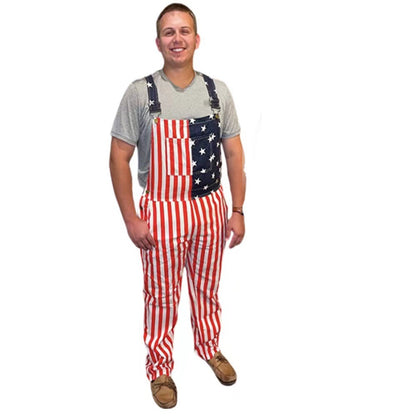 Independent Station Europe and the United States New Cross-border US Independence Day Flag Couple's Bags Workwear Pants, Sizes: S, M, L, XL, XXL, 3XL, 4XL