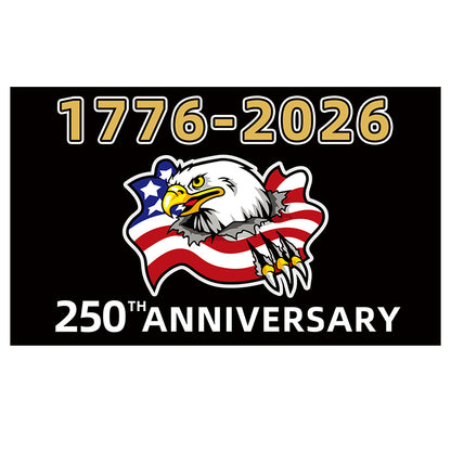 Decorative flag, Sizes:2.95 x 4.92 ft, 1.31 x 1.97 ft, Multiple other anniversary-themed dimensions