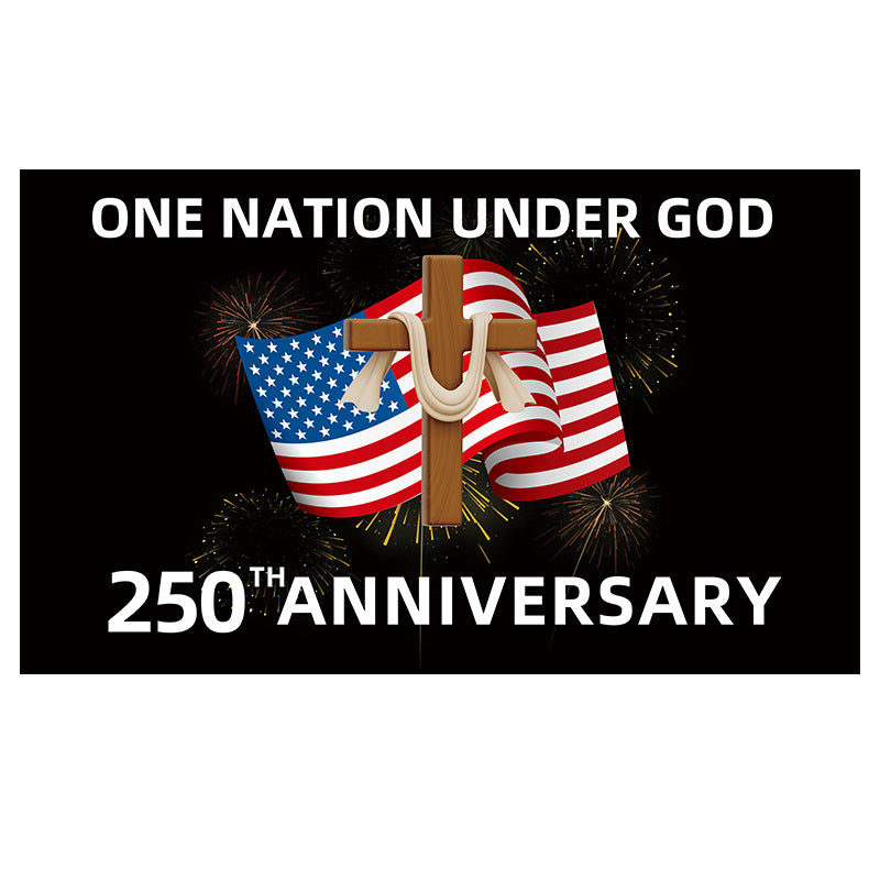 Decorative flag, Sizes:2.95 x 4.92 ft, 1.31 x 1.97 ft, Multiple other anniversary-themed dimensions