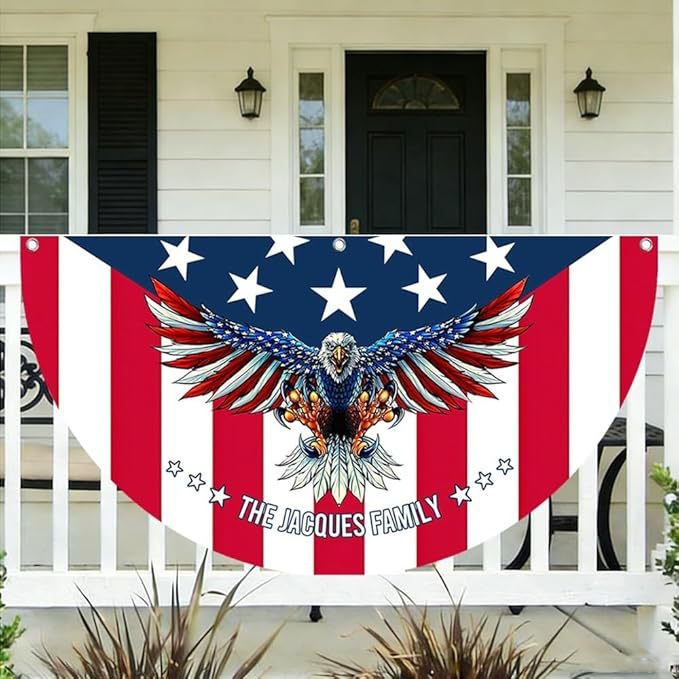 Semicircular Polyester Decorative Flag for Outdoor Use, Colors: Various options with pattern and size customization, Sizes available: Multiple custom sizes (e.g.,  14.76 x 29.53 in, 7.72 x 35.43 in